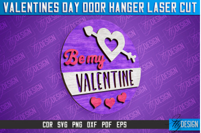 Valentines Day Door Hanger Laser Cut SVG | Laser Cut File | CNC files