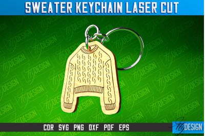 Sweater Keychain Laser Cut | Keychain Laser Cut SVG Design | CNC Files