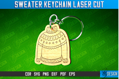 Sweater Keychain Laser Cut | Keychain Laser Cut SVG Design | CNC Files