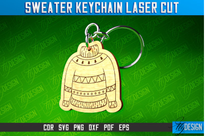 Sweater Keychain Laser Cut | Keychain Laser Cut SVG Design | CNC Files