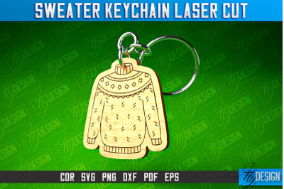 Sweater Keychain Laser Cut | Keychain Laser Cut SVG Design | CNC Files