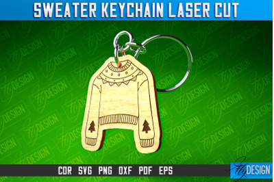 Sweater Keychain Laser Cut | Keychain Laser Cut SVG Design | CNC Files