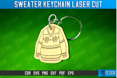 Sweater Keychain Laser Cut | Keychain Laser Cut SVG Design | CNC Files