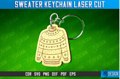 Sweater Keychain Laser Cut | Keychain Laser Cut SVG Design | CNC Files