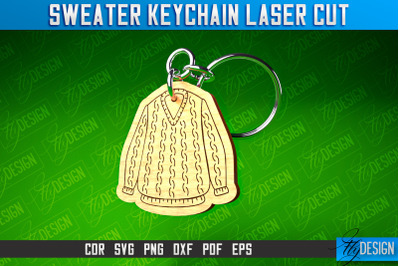 Sweater Keychain Laser Cut | Keychain Laser Cut SVG Design | CNC Files