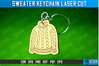 Sweater Keychain Laser Cut | Keychain Laser Cut SVG Design | CNC Files