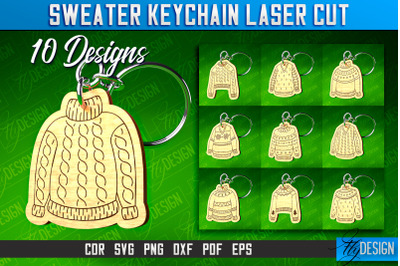 Sweater Keychain Laser Cut | Keychain Laser Cut SVG Design | CNC Files