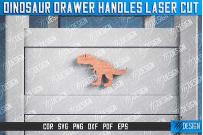 Dinosaur Drawer Handles Laser Cut | Laser Cut SVG Design | CNC Files