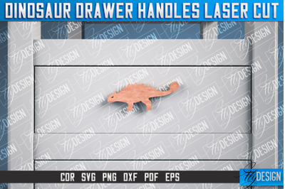 Dinosaur Drawer Handles Laser Cut | Laser Cut SVG Design | CNC Files