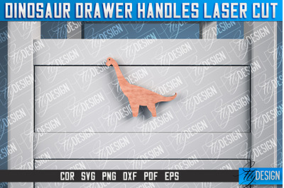 Dinosaur Drawer Handles Laser Cut | Laser Cut SVG Design | CNC Files