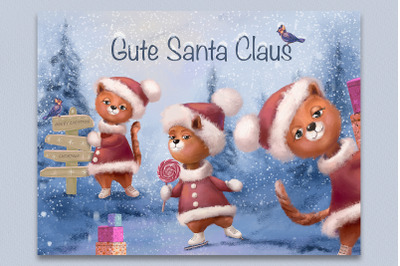 Santa Claus Cartoon Christmas Clipart