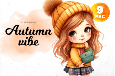 Autumn Vibe watercolor Bundle | PNG cliparts