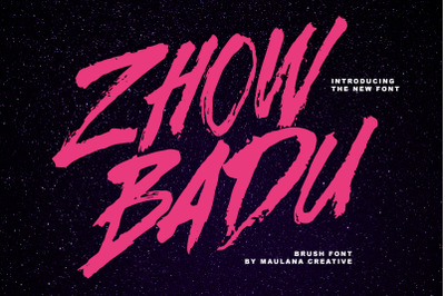 Zhow Badu Handmade Brush Font