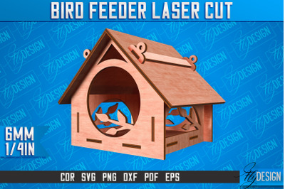 Bird Feeder Laser Cut | Laser Cut SVG Design | CNC File