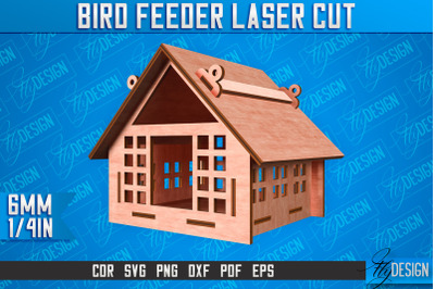 Bird Feeder Laser Cut | Laser Cut SVG Design | CNC File