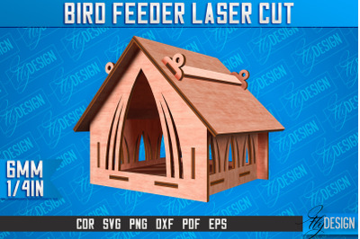 Bird Feeder Laser Cut | Laser Cut SVG Design | CNC File