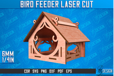 Bird Feeder Laser Cut | Laser Cut SVG Design | CNC File