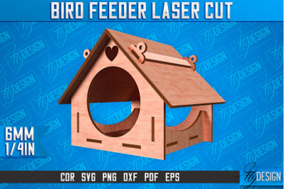 Bird Feeder Laser Cut | Laser Cut SVG Design | CNC File