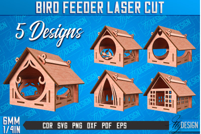 Bird Feeder Laser Cut | Laser Cut SVG Design | CNC File