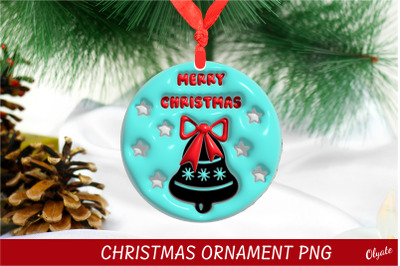 3D Puff Christmas Ornament Sublimation. 3D Inflated Design