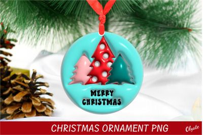 3D Puff Christmas Tree Ornament Sublimation. 3D Inflated Puff