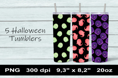Halloween Ghost Tumbler Wrap Sublimation PNG