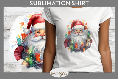 Christmas Santa Claus Entangled T-shirt Sublimation