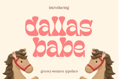 Dallas Babe Font, Groovy Western Font, Groovy Style, OTF, TTF, SVG,