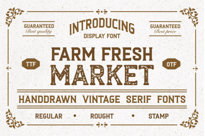 Farm Fresh Market - Vintage Sans Serif Font,  Font for Procreate