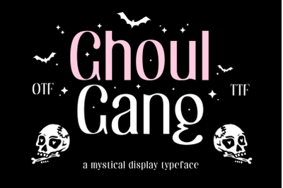 Ghoul Gang - Horror Modern Font, Horror Font, Sans Serif Font, Cricut