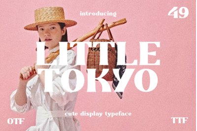 Little Tokyo - Display Serif Font Style, Iconic Cute Font, Procreate