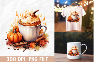 Cozy Autumn Coffee Cup Scene