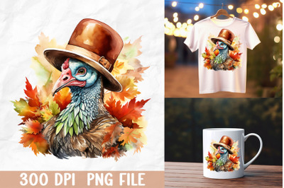 Turkey with Stylish Autumn Hat