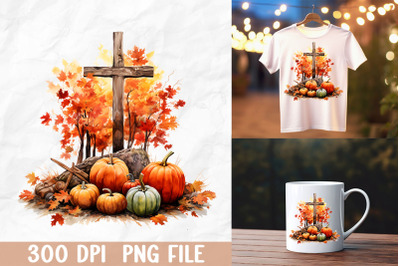 Autumnal Fire with Pumpkins Design