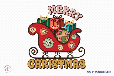 Groovy Merry Christmas Sublimation PNG