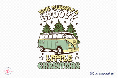 Groovy Christmas Sublimation Design PNG