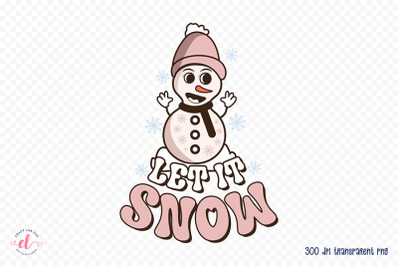 Let It Snow | Groovy Christmas Sublimation