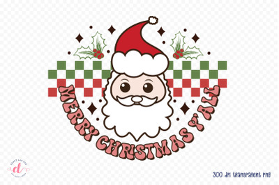 Groovy Merry Christmas Y&#039;all PNG Sublimation