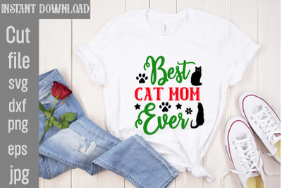 Best Cat Mom Ever SVG cut file&2C;Cat Christmas Ornament Svg Bundle Cat C