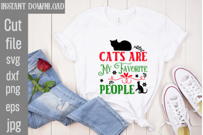 Cats Are My Favorite People SVG cut file&2C;Cat Christmas Ornament Svg Bu