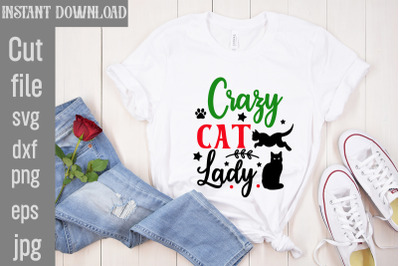 Crazy Cat Lady SVG cut file&2C;Cat Christmas Ornament Svg Bundle Cat Chri