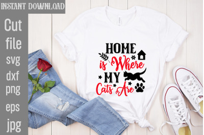 Home is Where My Cats Are SVG cut file&2C;Cat Christmas Ornament Svg Bund