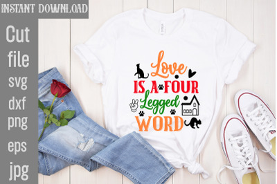 Love is a Four Legged Word SVG cut file&2C;Cat Christmas Ornament Svg Bun