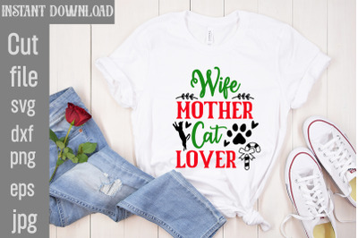 Wife Mother Cat Lover SVG cut file&2C;Cat Christmas Ornament Svg Bundle C