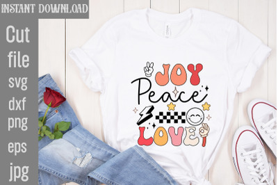 Joy Peace Love SVG cut file&2C;funny Christmas png&2C; retro Santa png&2C; mama