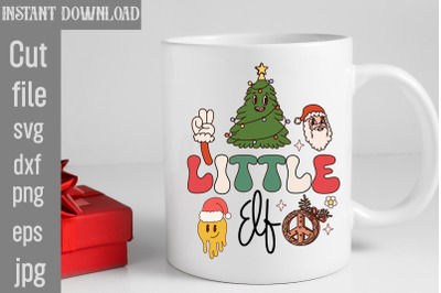 Little Elf SVG cut file&2C;funny Christmas png&2C; retro Santa png&2C; mamapng&2C;