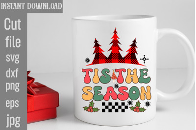 Tis The Season SVG cut file&2C;funny Christmas png&2C; retro Santa png&2C; mama