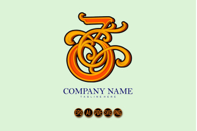 Elegant emblem classic number 3 monogram logo
