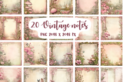 20 Vintage fairies scrapbooking paper