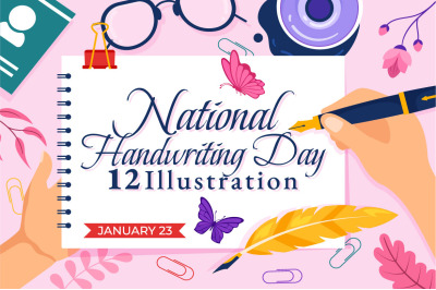 12 National Handwriting Day Illustration